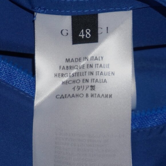GUCCI REGULAR FIT BLUE MENS Lightweight Hooded Rain JACKET, Medium (48) - Picture 7 of 9